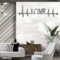 Decoratiune de perete, 5048, Metal, Dimensiune: 60 x 20 cm, Negru