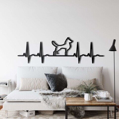 Decoratiune de perete, 5047, Metal, Dimensiune: 75 x 26 cm, Negru