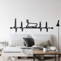 Decoratiune de perete, 5046, Metal, Dimensiune: 75 x 26 cm, Negru
