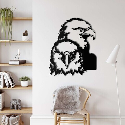 Decoratiune de perete, 5044, Metal, Dimensiune: 50 x 60 cm, Negru