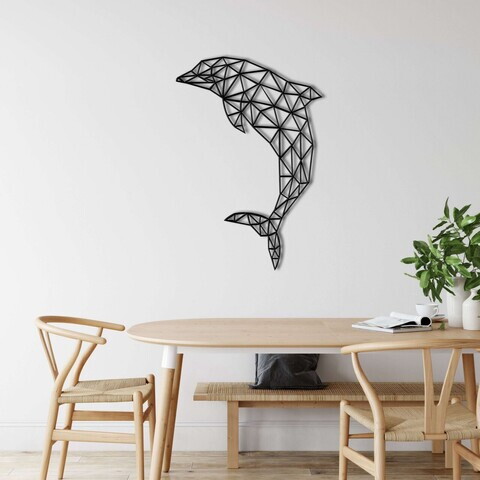 Decoratiune de perete, 5043, Metal, Dimensiune: 45 x 32 cm, Negru