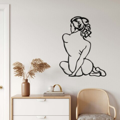 Decoratiune de perete, 5040, Metal, Dimensiuni: 48 x 61 cm, Negru