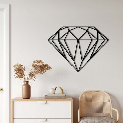 Decoratiune de perete, 5039, Metal, Dimensiuni: 76 x 53 cm, Negru