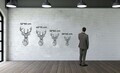 Decoratiune de perete, 5038, Metal, Dimensiuni: 46 x 76 cm, Negru
