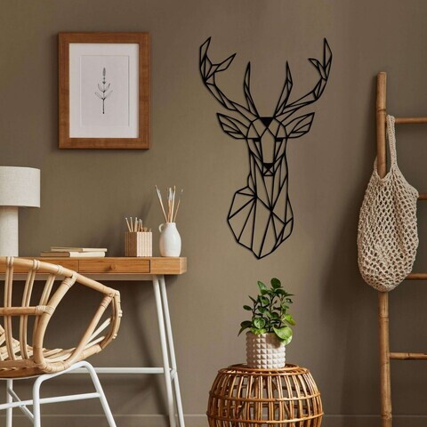 Decoratiune de perete, 5038, Metal, Dimensiuni: 56 x 90 cm, Negru