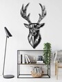 Decoratiune de perete, 5037, Metal, Dimensiune: 25 x 45 cm, Negru