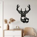 Decoratiune de perete, 5036, Metal, Dimensiuni: 43 x 61 cm, Negru