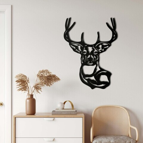 Decoratiune de perete, 5036, Metal, Dimensiuni: 56 x 76 cm, Negru
