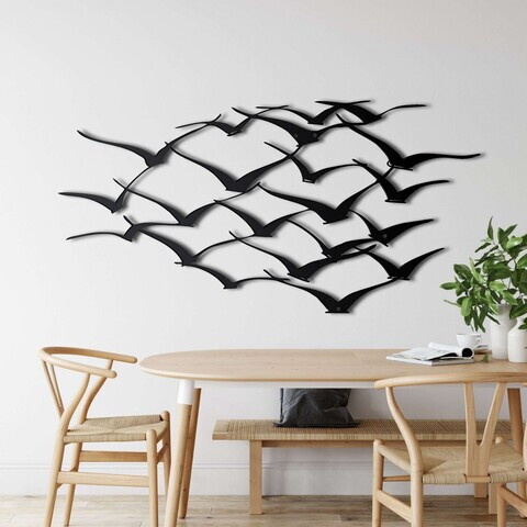 Decoratiune de perete, 5031, Metal, Dimensiune: 46 x 23 cm, Negru