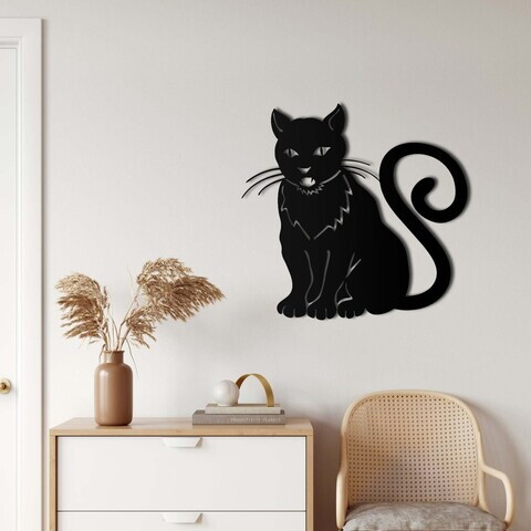Decoratiune de perete, 5028, Metal, Dimensiune: 61 x 58 cm, Negru