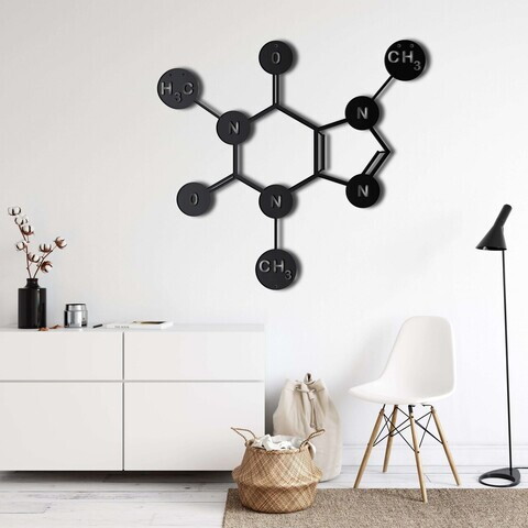 Decoratiune de perete, 5027, Metal, Dimensiuni: 75 x 72 cm, Negru