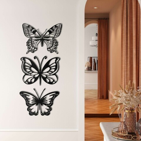 Decoratiune de perete, 5025, Metal, Dimensiune: 33 cm, Negru