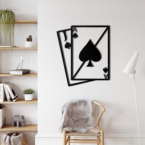 Decoratiune de perete, 5024, Metal, Dimensiuni: 66 x 76 cm, Negru