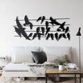 Decoratiune de perete, 5023, Metal, Dimensiuni: 75 x 35 cm, Negru