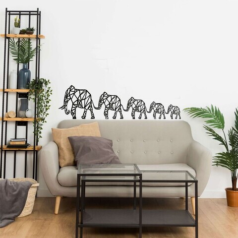 Decoratiune de perete, 5019, Metal, Dimensiune: 75 x 20 cm, Negru