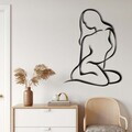 Decoratiune de perete, 5014, Metal, Dimensiune: 45 x 60 cm, Negru