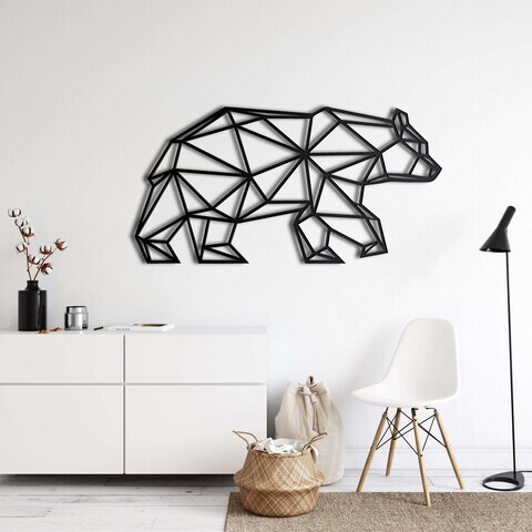 Decoratiune de perete, 5012, Metal, Dimensiuni: 76 x 38 cm, Negru