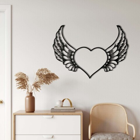 Decoratiune de perete, 5006, Metal, Dimensiune: 60 x 42 cm, Negru