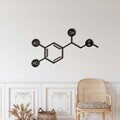 Decoratiune de perete, 5003, Metal, Dimensiune: 75 x 40 cm, Negru