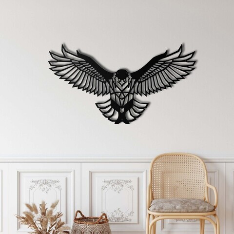 Decoratiune de perete, 5002, Metal, Dimensiune: 46 x 23 cm, Negru