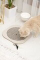 Covoraș de zgâriat pentru pisici, Paws & Whiskers, Yuvarlak, MDF, Gri