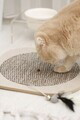 Covoraș de zgâriat pentru pisici, Paws & Whiskers, Yuvarlak, MDF, Gri
