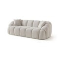 Canapea 3 locuri, Atelier del Sofa, 752EST1129, Lemn de carpen/PAL melaminat, Alb