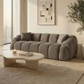 Canapea 3 locuri, Atelier del Sofa, 752EST1130, Lemn de carpen/PAL melaminat, Maro