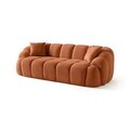 Canapea 3 locuri, Atelier del Sofa, 752EST1131, Lemn de carpen/PAL melaminat, Caramiziu