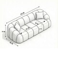 Canapea 3 locuri, Atelier del Sofa, 752EST1131, Lemn de carpen/PAL melaminat, Caramiziu