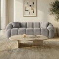 Canapea 3 locuri, Atelier del Sofa, 752EST1134, Lemn de carpen/PAL melaminat, Gri
