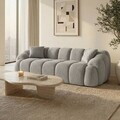 Canapea 3 locuri, Atelier del Sofa, 752EST1134, Lemn de carpen/PAL melaminat, Gri