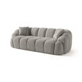 Canapea 3 locuri, Atelier del Sofa, 752EST1134, Lemn de carpen/PAL melaminat, Gri