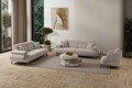 Canapea 3 locuri, Atelier del Sofa, 752EST1135, Lemn de carpen/PAL melaminat, Bej
