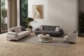 Canapea 3 locuri, Atelier del Sofa, 752EST1136, Lemn de carpen/PAL melaminat, Antracit