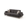 Canapea 3 locuri, Atelier del Sofa, 752EST1136, Lemn de carpen/PAL melaminat, Antracit