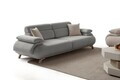 Canapea 3 locuri, Atelier del Sofa, 752EST1137, Lemn de carpen/PAL melaminat, Gri