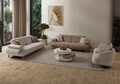 Canapea 3 locuri, Atelier del Sofa, 752EST1139, Lemn de carpen/PAL melaminat, Latte