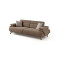Canapea 3 locuri, Atelier del Sofa, 752EST1139, Lemn de carpen/PAL melaminat, Latte