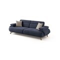 Canapea 3 locuri, Atelier del Sofa, 752EST1141, Lemn de carpen/PAL melaminat, Albastru navy