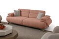 Canapea 3 locuri, Atelier del Sofa, 752EST1142, Lemn de carpen/PAL melaminat, Roz pudra