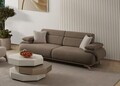 Canapea 3 locuri, Atelier del Sofa, 752EST1143, Lemn de carpen/PAL melaminat, Pământ