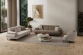 Canapea 3 locuri, Atelier del Sofa, 752EST1143, Lemn de carpen/PAL melaminat, Pământ