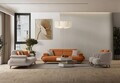 Canapea 3 locuri, Atelier del Sofa, 752EST1144, Lemn de carpen/PAL melaminat, Caramiziu
