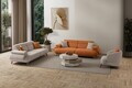 Canapea 3 locuri, Atelier del Sofa, 752EST1144, Lemn de carpen/PAL melaminat, Caramiziu