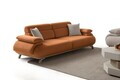 Canapea 3 locuri, Atelier del Sofa, 752EST1144, Lemn de carpen/PAL melaminat, Caramiziu