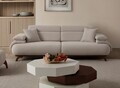 Canapea 3 locuri, Atelier del Sofa, 752EST1145, Lemn de carpen/PAL melaminat, Bej