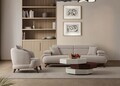 Canapea 3 locuri, Atelier del Sofa, 752EST1145, Lemn de carpen/PAL melaminat, Bej