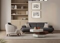 Canapea 3 locuri, Atelier del Sofa, 752EST1146, Lemn de carpen/PAL melaminat, Antracit