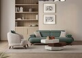 Canapea 3 locuri, Atelier del Sofa, 752EST1148, Lemn de carpen/PAL melaminat, Verde